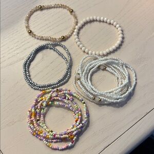 Colorful Beaded Bracelet Set.  Swipe left for individual photos, NEW